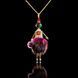 Jewelry doll pendant "Purple Lady" on a black background
