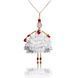 SARANA Jewelry Doll Pendant &ldquo;White Swan&rdquo; on white background luxury jewelry close-up