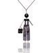 SARANA&reg; &ldquo;Gentleman&rdquo; jewelry doll pendant with black agate on a white background