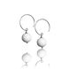 Silver earrings with white agates