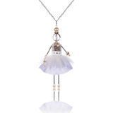 Snow-white pendant doll with pearls and rock crystal