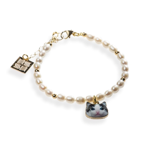 Pulsera de perlas de la colección "Seis Gatos"