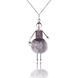 Jewelry doll pendant "Grey-Eyed Beauty" on a white background