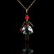 Graceful pendant doll with red coral.