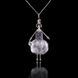 Doll pendant with grey fur.