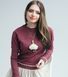 SARANA&reg; Lemon Rose jewelry doll pendant worn by a model &mdash; elegant Spanish designer jewelry for women