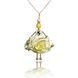 SARANA&reg; Lemon Rose jewelry doll pendant on a white background &mdash; Spanish designer jewelry with natural gemstones, pearls, and Swarovski crystals
