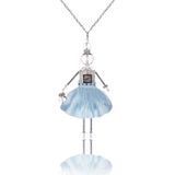 Jewelry doll pendant "Blue Snowflake" on a white background