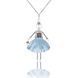 Jewelry doll pendant "Blue Snowflake" on a white background