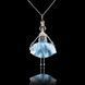 Jewelry doll pendant "Blue Snowflake" on a black background
