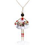 SARANA jewelry doll pendant &ldquo;Coquette&rdquo; on white background luxury jewelry