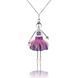 Jewelry doll pendant "Lilac Snowflake" on a white background