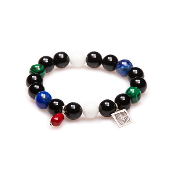 Pulsera de piedras multicolores