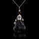 Jewelry doll pendant "Lady in Black" on a black background