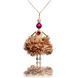 SARANA jewelry doll pendant &ldquo;Tea Rose&rdquo; on white background
