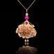SARANA jewelry doll pendant &ldquo;Tea Rose&rdquo; on black background luxury jewelry