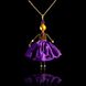 Graceful pendant doll in a purple silk skirt