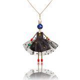 Jewelry Doll Pendant &ldquo;Black Aurora&rdquo; SARANA&reg; on white background