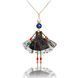 Jewelry Doll Pendant &ldquo;Black Aurora&rdquo; SARANA&reg; on white background