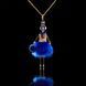 Jewelry doll pendant "Cornflower Fairy" on a black background