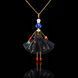Jewelry Doll Pendant &ldquo;Black Aurora&rdquo; SARANA&reg; on black background luxury jewelry