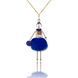 Jewelry doll pendant "Cornflower Fairy" on a white background