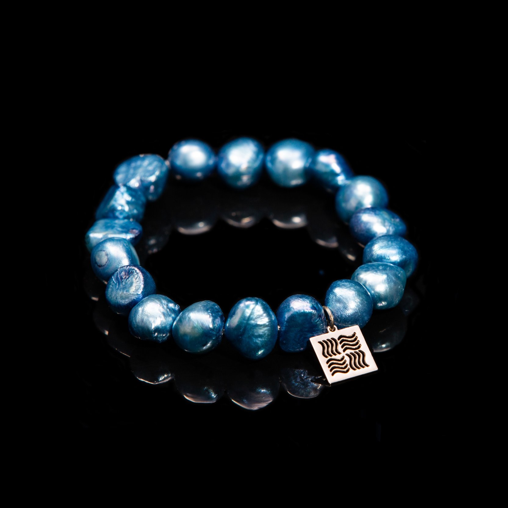 Blue pearl bracelet