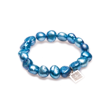 Blue pearl bracelet