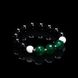 Black bracelet with green agate