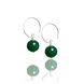 Silver earrings with green agate