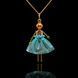 SARANA&reg; Ariel Jewelry Doll Pendant with a gold-colored pearl on a black background