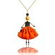 Cheerful doll-pendant in fiery red color.