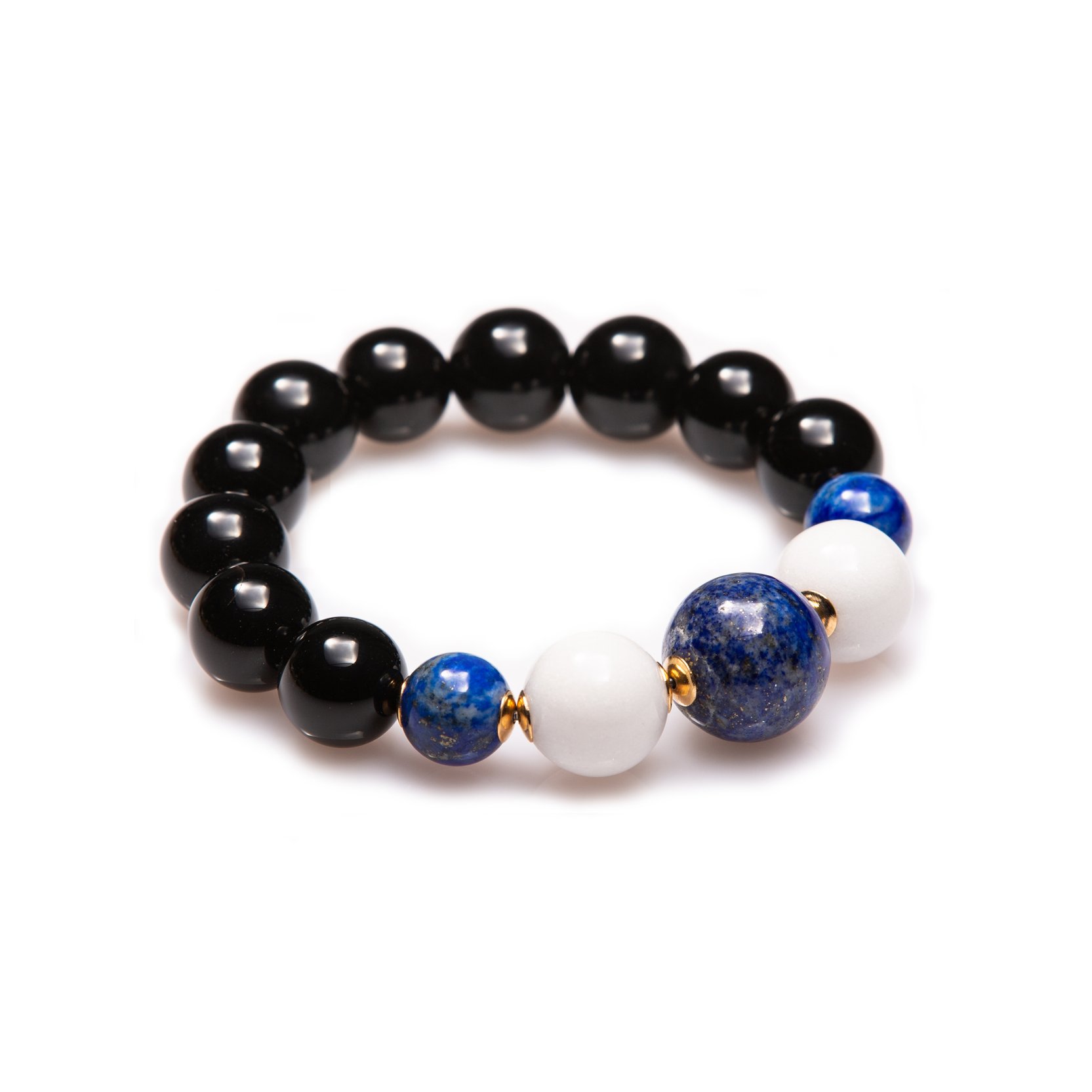 Agate bracelet with lapis lazuli