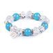 Crystal bracelet with aquamarine.