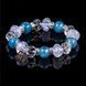 Crystal bracelet with aquamarine.