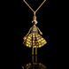 SARANA&reg; Aurelia Jewelry Doll Pendant on a black background