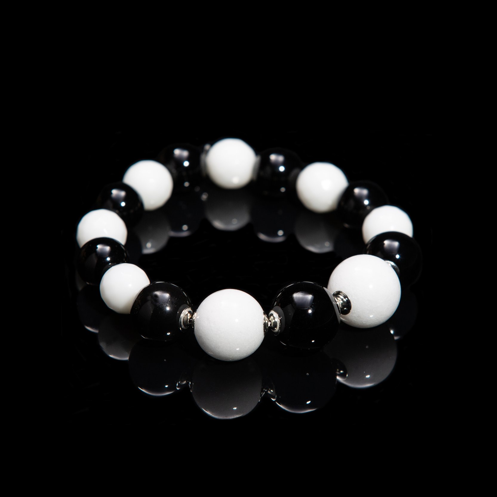 Black and White Agate Bracelet