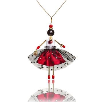 Jewelry Doll Pendant &ldquo;Carmen&rdquo; SARANA&reg; on white background