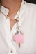 Jewelry doll pendant "Pink Princess" worn by a model