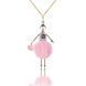 Jewelry doll pendant "Pink Princess" on a white background