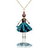 SARANA&reg; Nereida Jewelry Doll Pendant on a chain on a white background