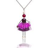 Black Orchid jewelry doll pendant on a white background | SARANA