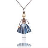 SARANA&reg; Aelita Jewelry Doll Pendant on a chain on a white background