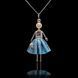 SARANA&reg; Aelita Jewelry Doll Pendant with a white pearl on a black background