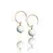 Gilded earrings with white agates