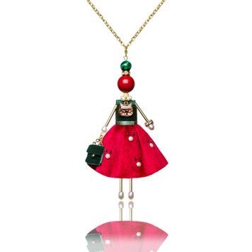 Jewelry doll pendant &ldquo;Vittoria&rdquo; on a white background