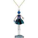SARANA&reg; Jewelry Doll Pendant &ldquo;Azure Coast&rdquo; on a white background
