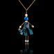 SARANA&reg; Jewelry Doll Pendant &ldquo;Azure Coast&rdquo; on a black background
