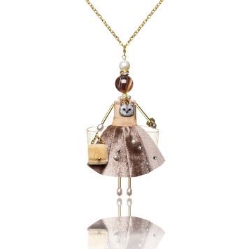 Jewelry doll pendant &ldquo;Smoky&rdquo; on a white background