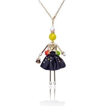 SARANA&reg; Jewelry Doll Pendant &ldquo;Southern Night&rdquo; on a white background